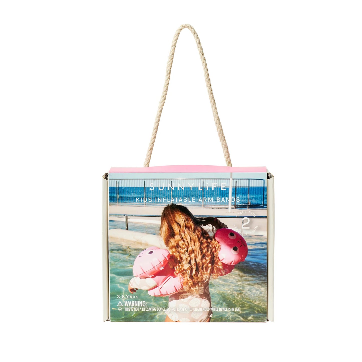 SUNNYLiFE - Kids Inflatable Arm Bands | Poppy the Peach Red