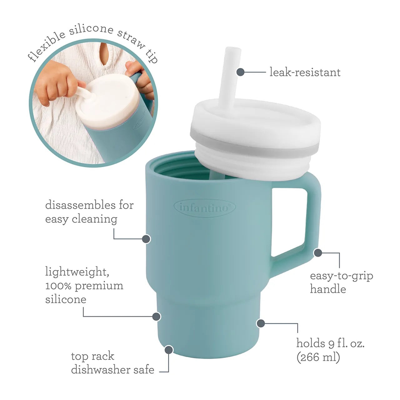 Infantino - My 1st Tumbler | 265ml | Moody Blue