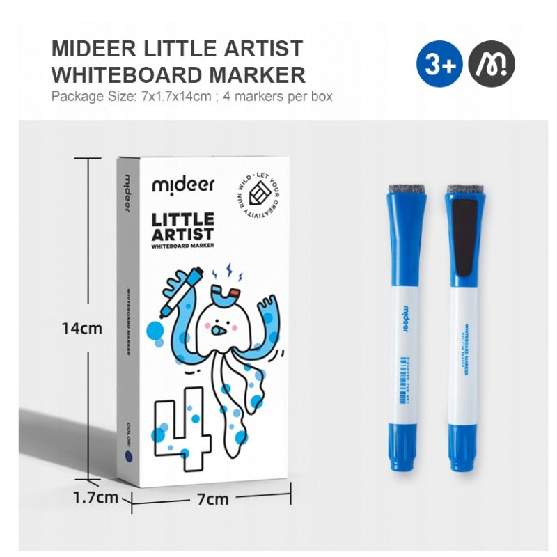 Mideer - Little Artist Whiteboard Markers - Blue Mideer - Little Artist Whiteboard Markers - Blue