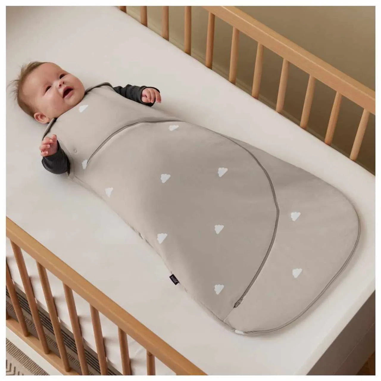 Snuz - Pouch 0.5 Tog Sleeping Bag | Grey/Cloud | 0-6M