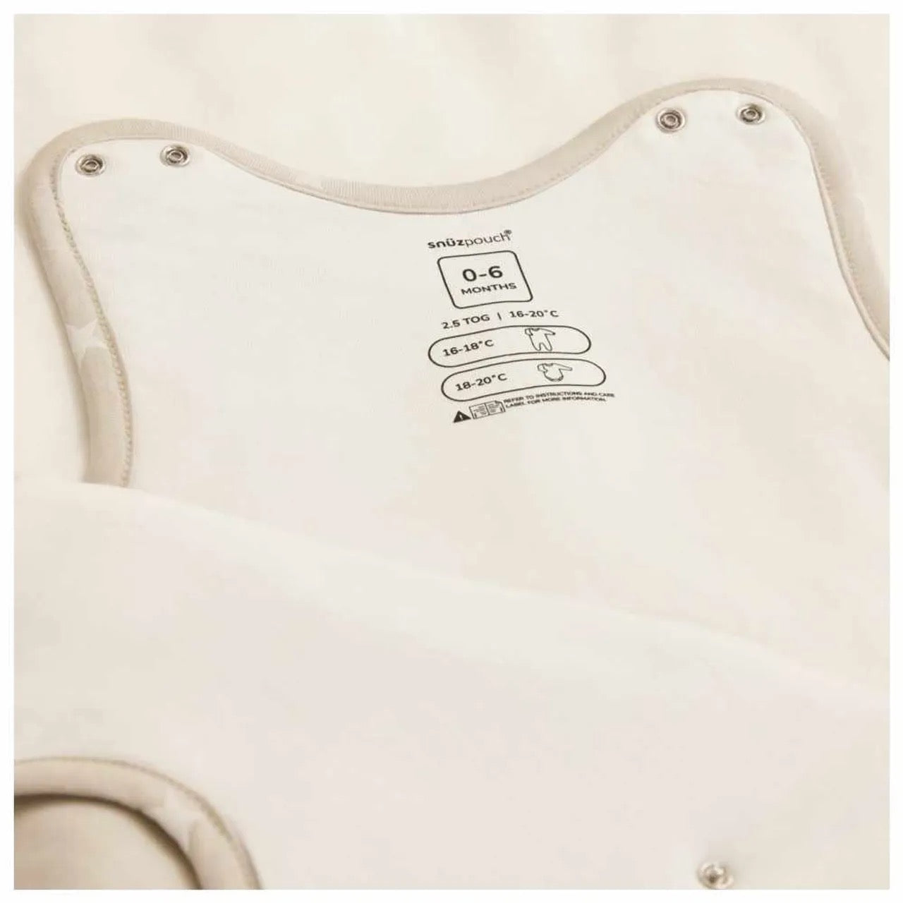 Snuz - Pouch 0.5 Tog Sleeping Bag | Grey/Cloud | 0-6M