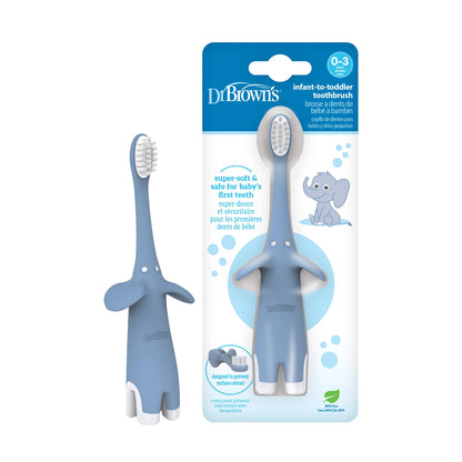 Dr Brown's - Infant to Toddler Toothbrush | Blue Elephant