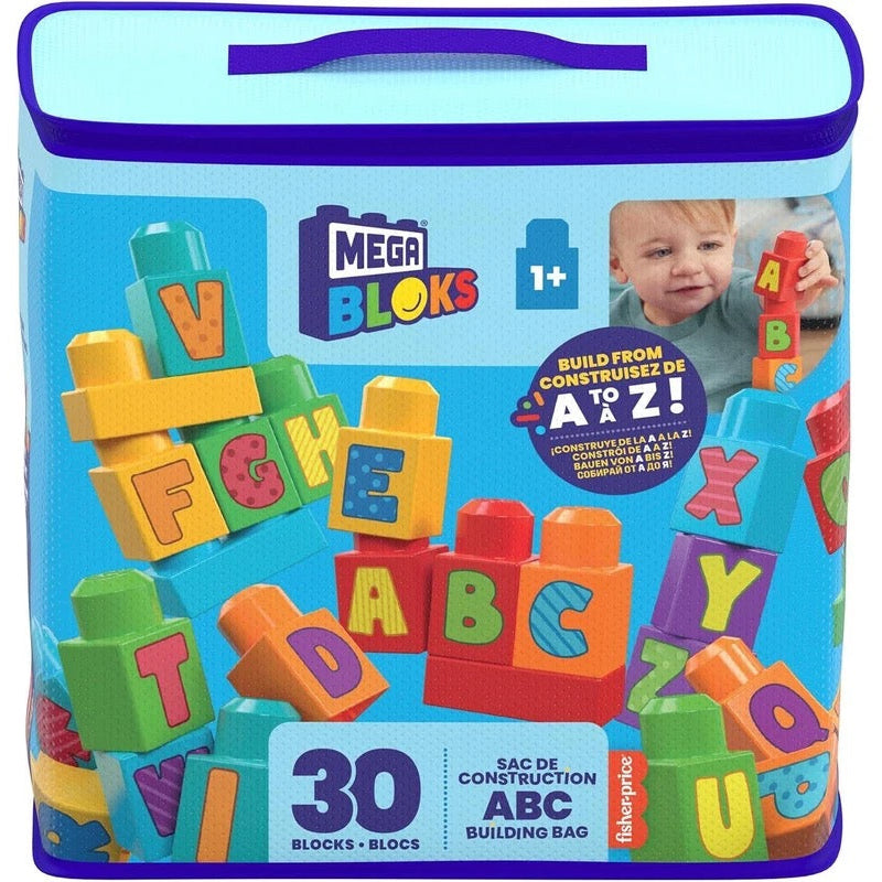 Mega Bloks - ABC Building Bag | 30 Blocks Mega Bloks - ABC Building Bag | 30 Blocks