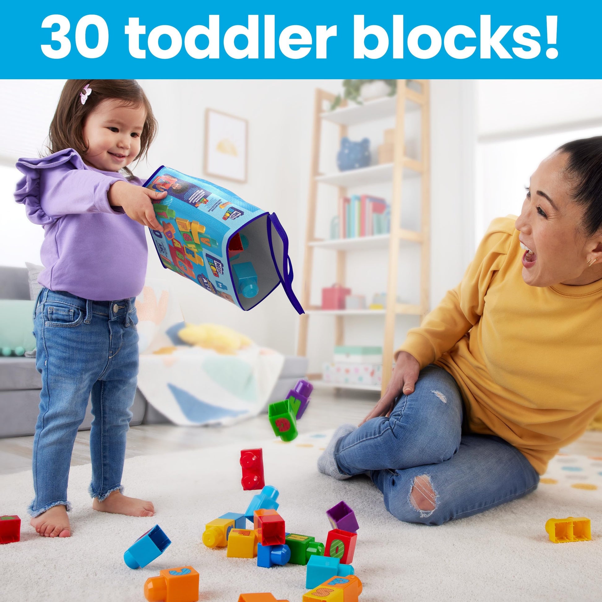Mega Bloks - ABC Building Bag | 30 Blocks Mega Bloks - ABC Building Bag | 30 Blocks