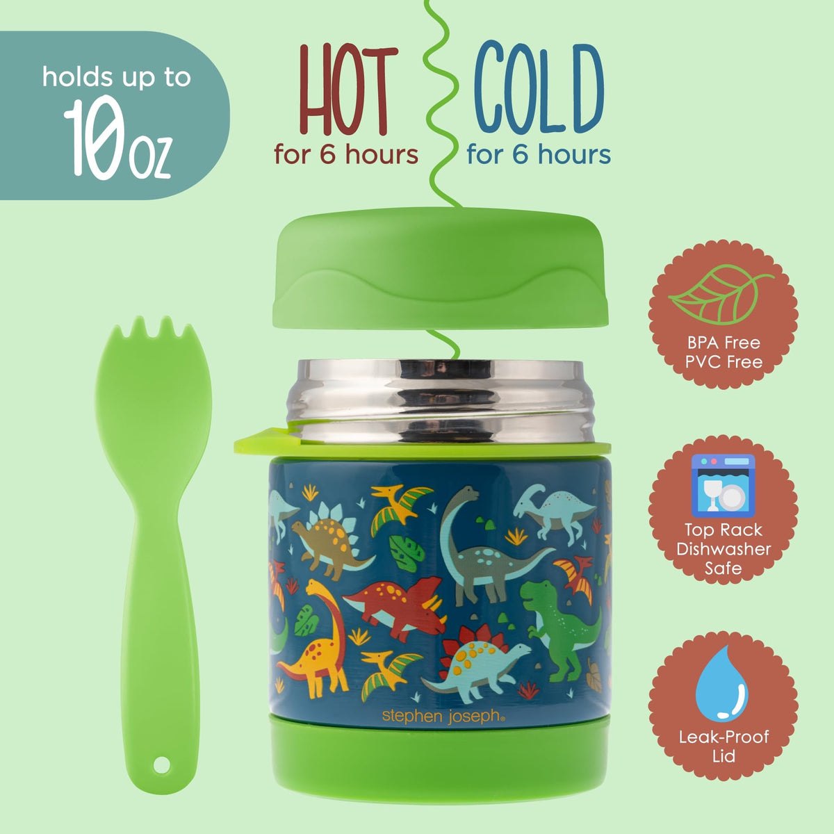 Stephen Joseph - Insulated Food Jar | 296ml | Mushroom Stephen Joseph - Insulated Food Jar | 296ml | Mushroom