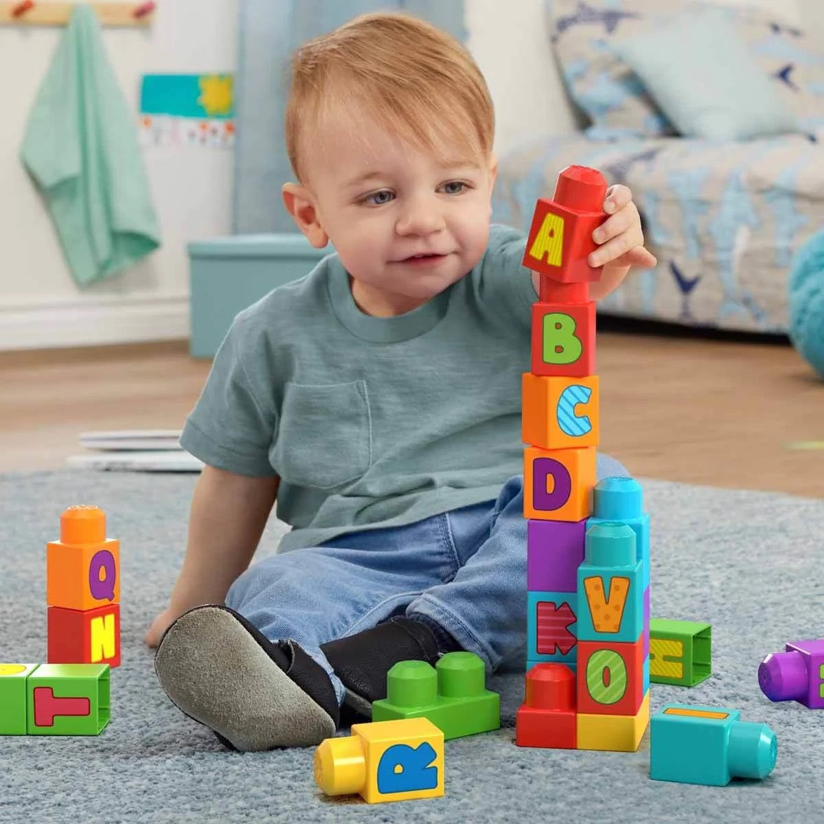 Mega Bloks - ABC Building Bag | 30 Blocks Mega Bloks - ABC Building Bag | 30 Blocks