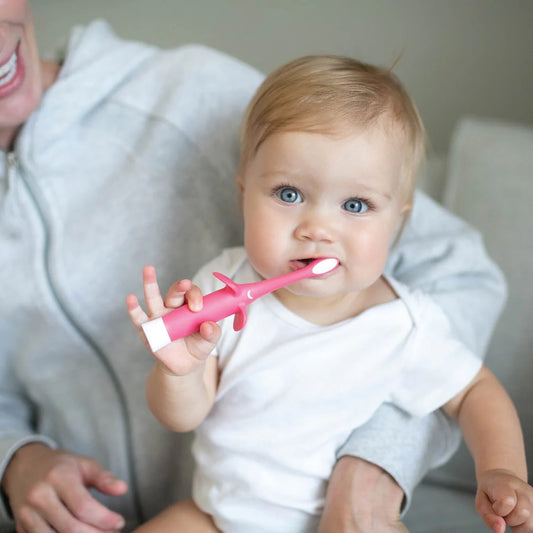 Dr Brown's - Infant to Toddler Toothbrush 0-3Y Pink Elephant — BambiniJO Jordan