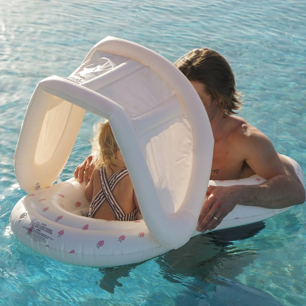 SUNNYLiFE - Float Together Baby Seat with Removable Canopy | Strawberry Sunshine