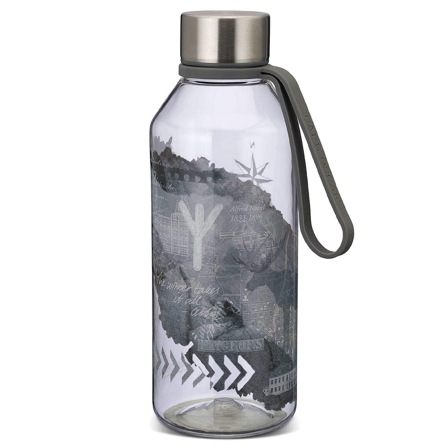 Carl Oscar - WisdomFlask™ Tritan with strap 650ML | Grey Strength Carl Oscar - WisdomFlask™ Tritan with strap 650ML | Grey Strength
