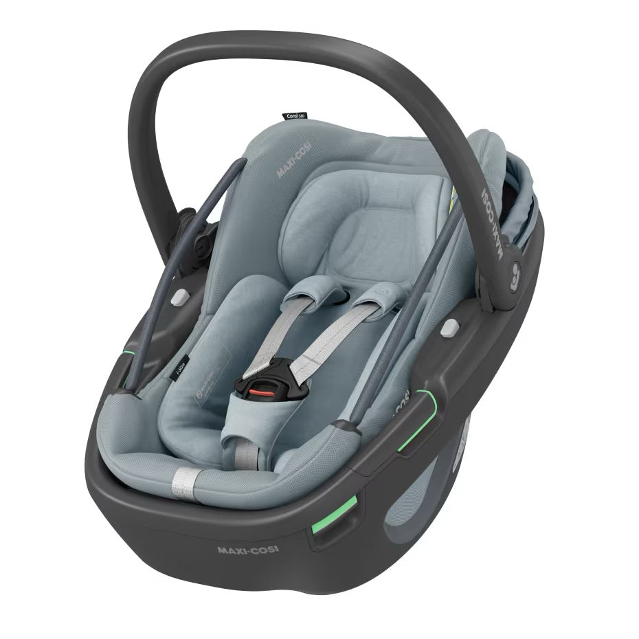 Maxi-Cosi - Coral 360 i-Size Baby Car Seat | Essential Grey | 0-12 Months Maxi-Cosi - Coral 360 i-Size Baby Car Seat | Essential Grey | 0-12 Months