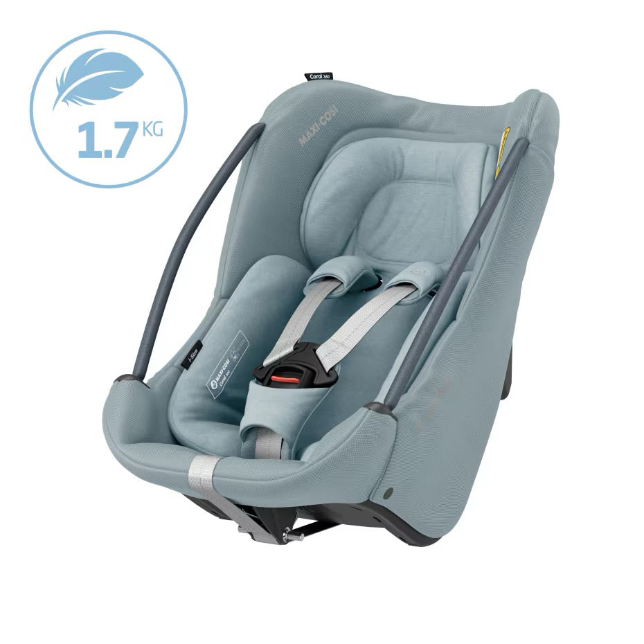 Maxi-Cosi - Coral 360 i-Size Baby Car Seat | Essential Grey | 0-12 Months Maxi-Cosi - Coral 360 i-Size Baby Car Seat | Essential Grey | 0-12 Months