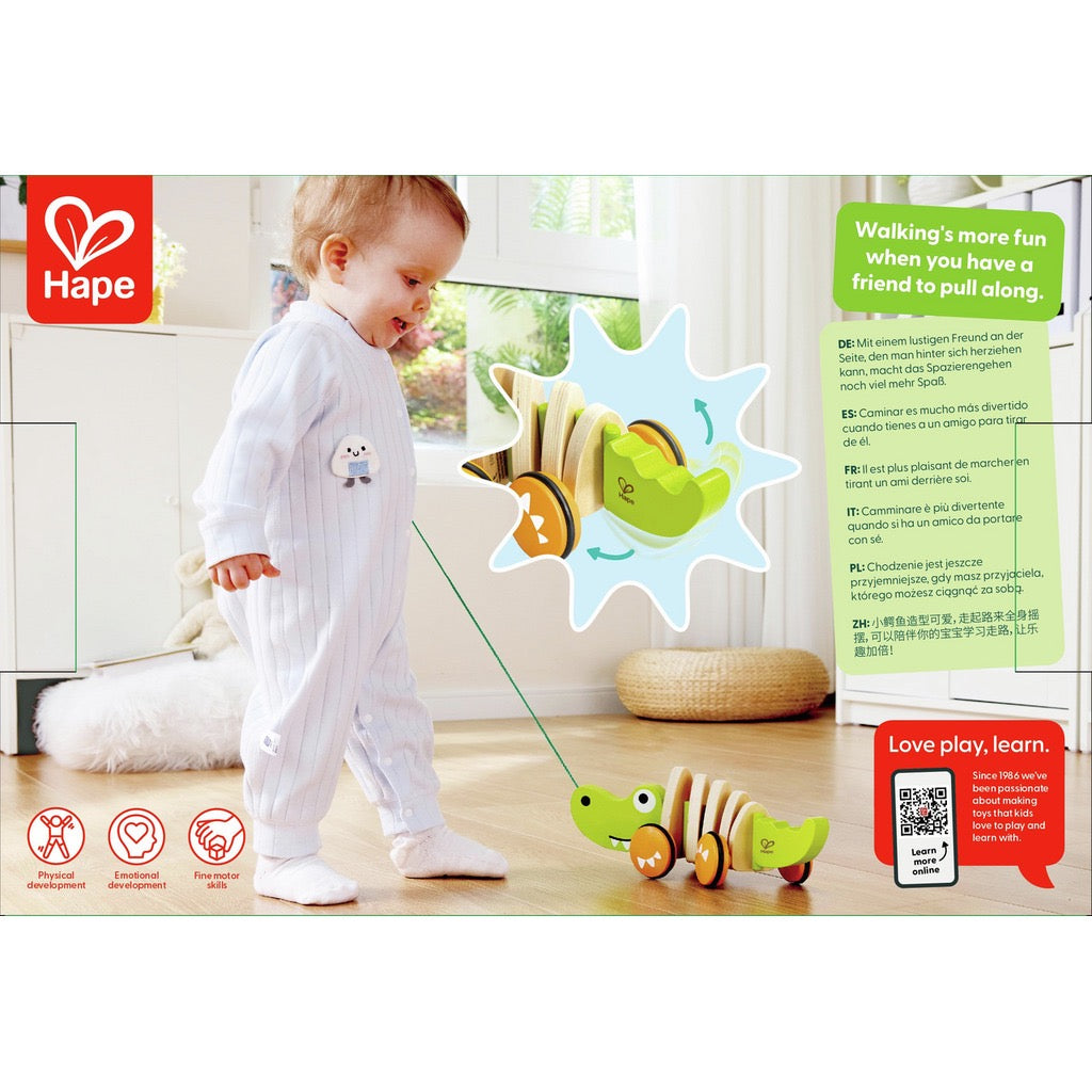Hape - Walk A-long Crocodile Hape - Walk A-long Crocodile