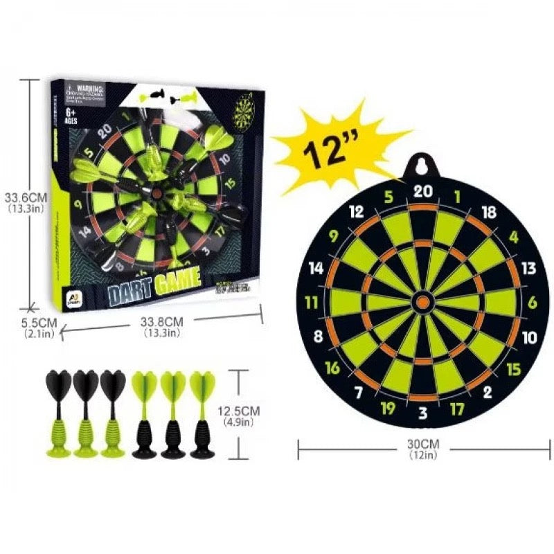 Aojie Sport - 12" Target Set w 6 Darts | Ages 6+