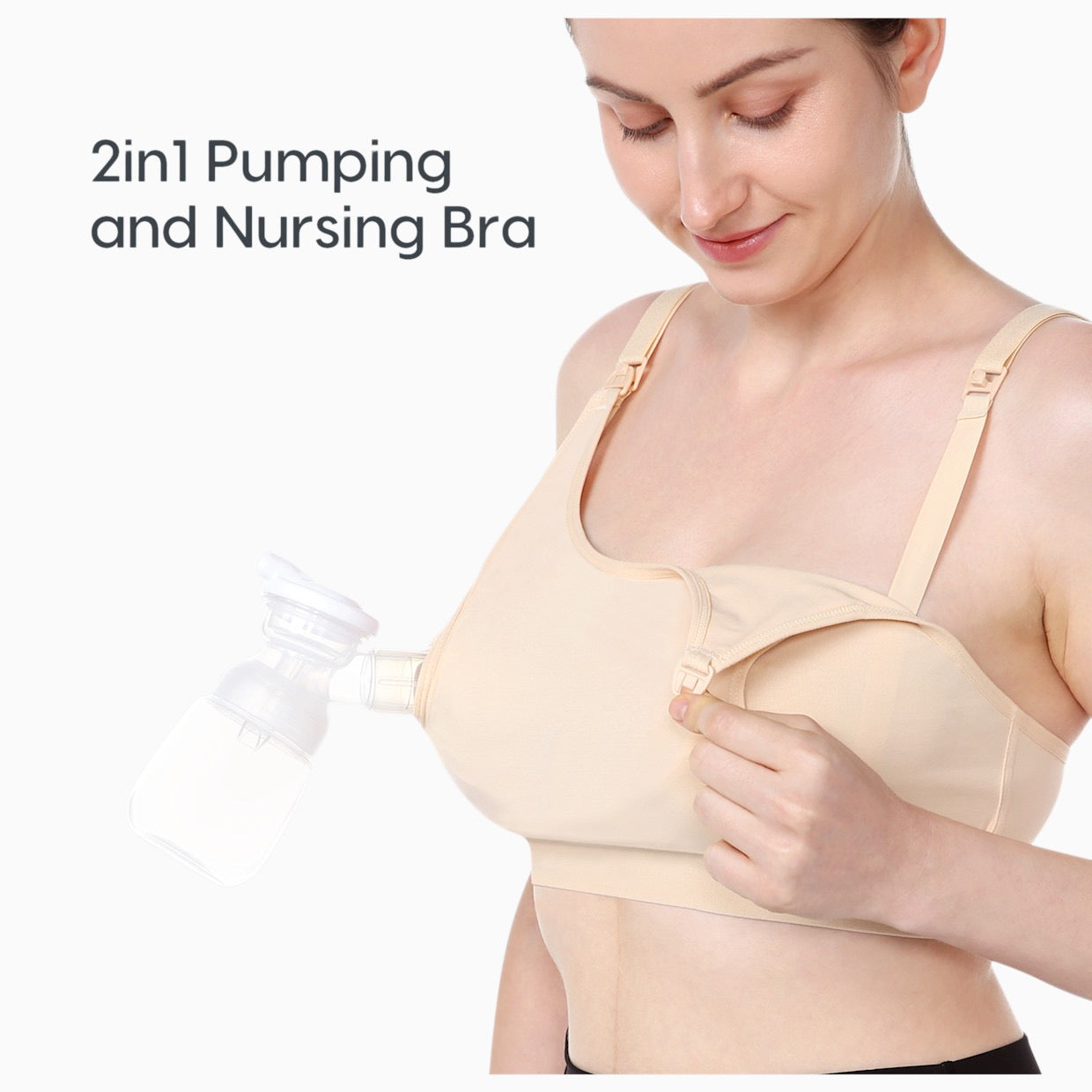 Momcozy - Handsfree Pumping Bra | Beige | Large