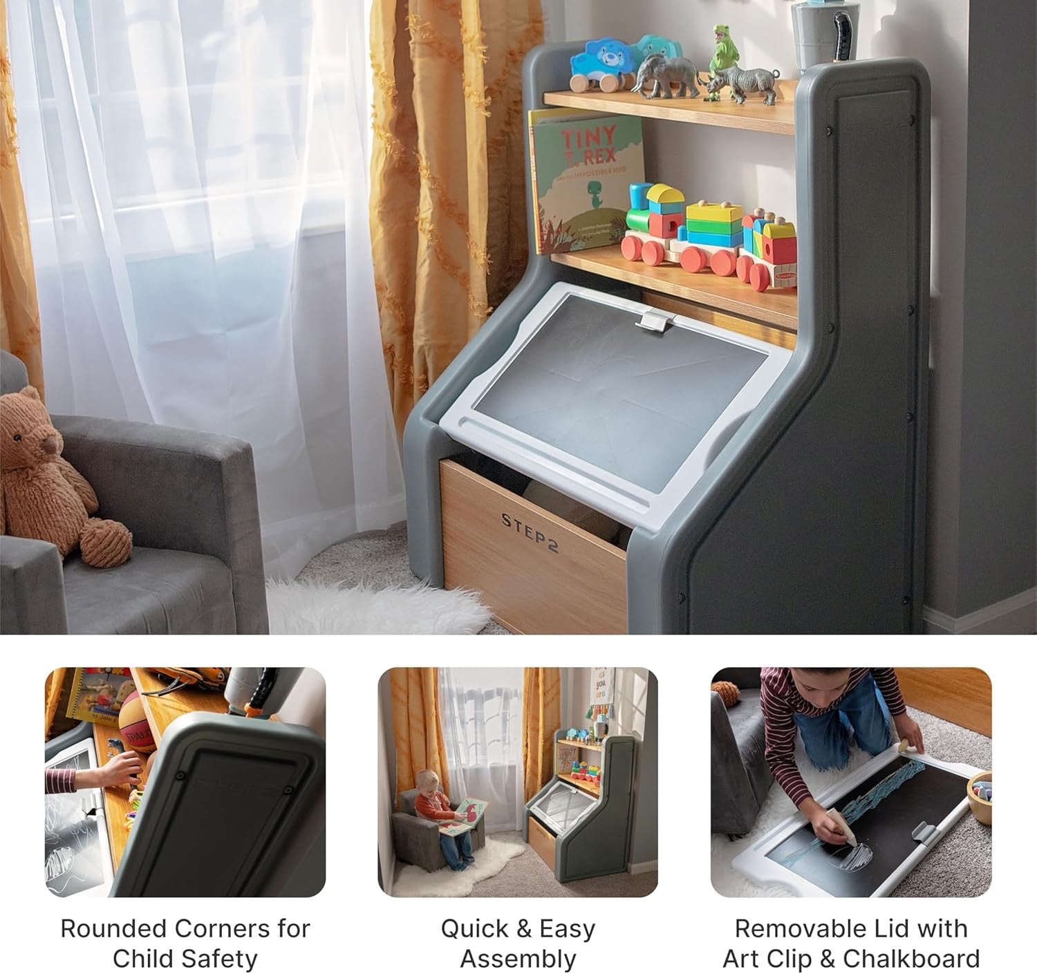 Step2 - Harmony Toy Storage Box | Sage Gray Step2 - Harmony Toy Storage Box | Sage Gray