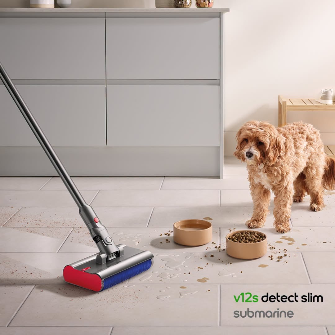 Dyson - V12s Detect Slim Submarine Cordless Wet & Dry Vacuum | 150 AW | 60 Minutes Run Time | Yellow/Nickel
