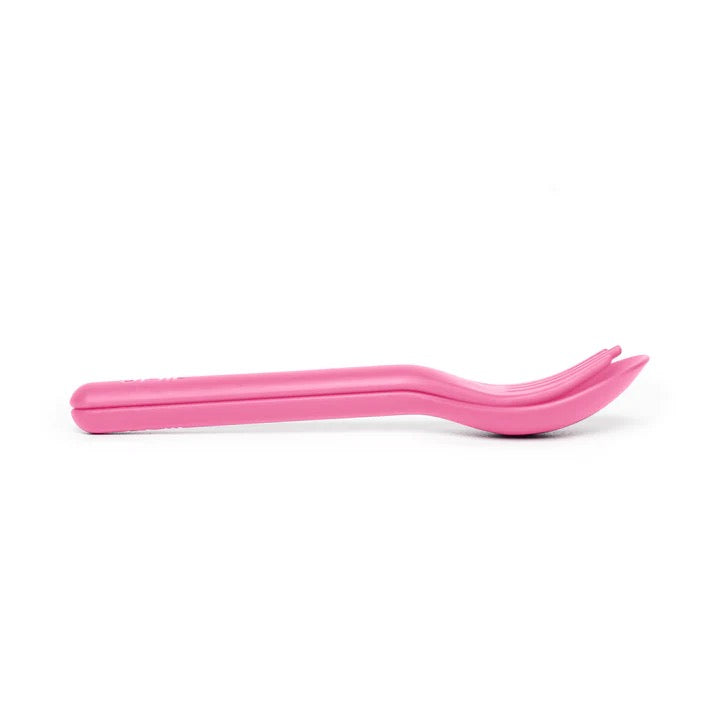 OmiePod | Fork & Spoon Utensil Set | Bubble Pink OmiePod | Fork & Spoon Utensil Set | Bubble Pink