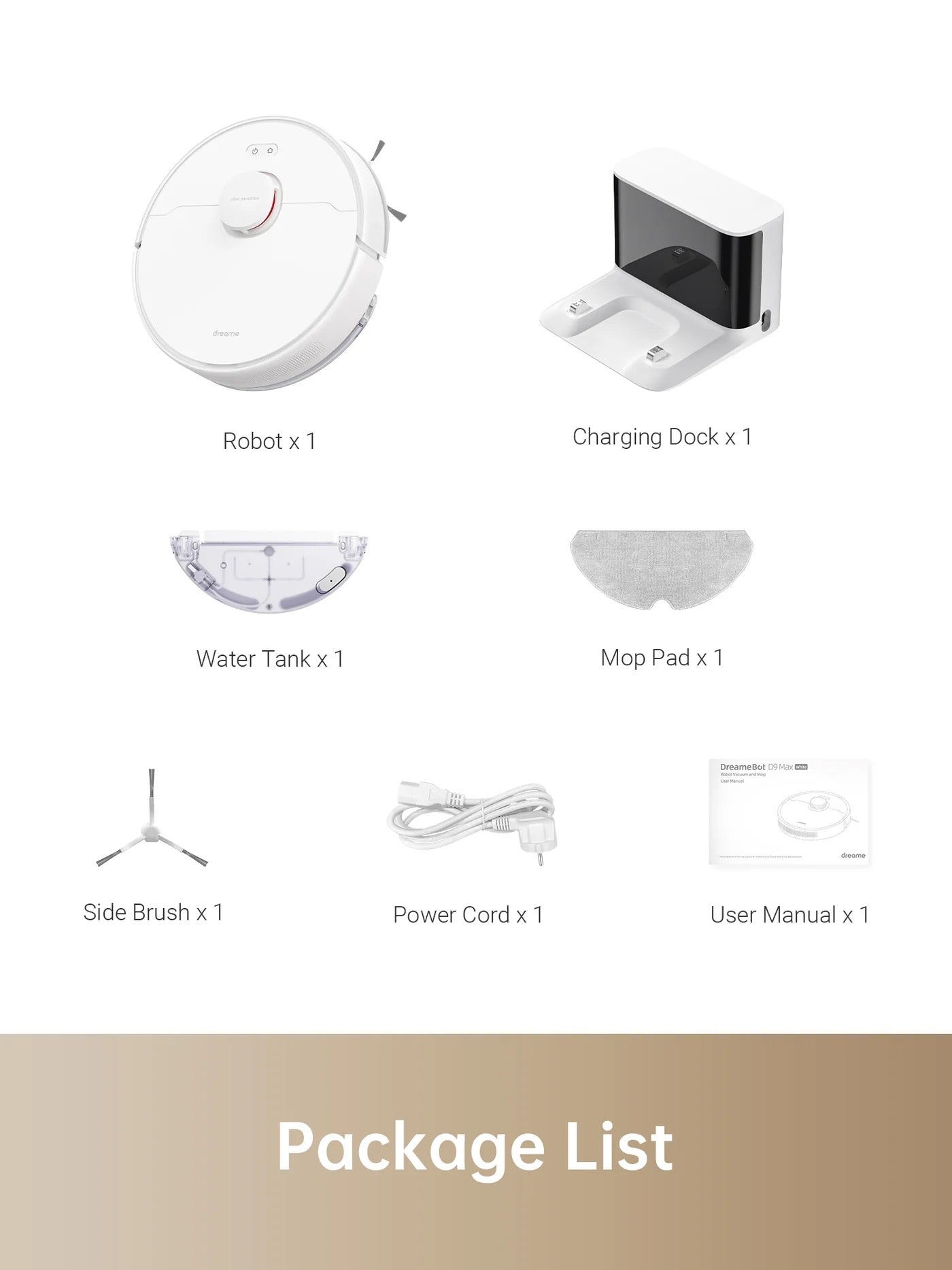 Dreame - DreameBot D9 Max Vacuum - White Dreame - DreameBot D9 Max Vacuum - White