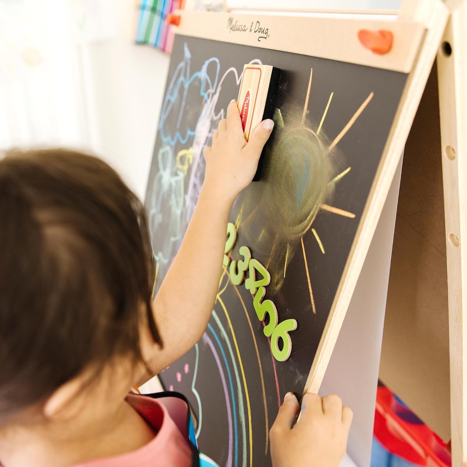 Melissa & Doug - Deluxe Magnetic Art Easel | Double Sided Melissa & Doug - Deluxe Magnetic Art Easel | Double Sided