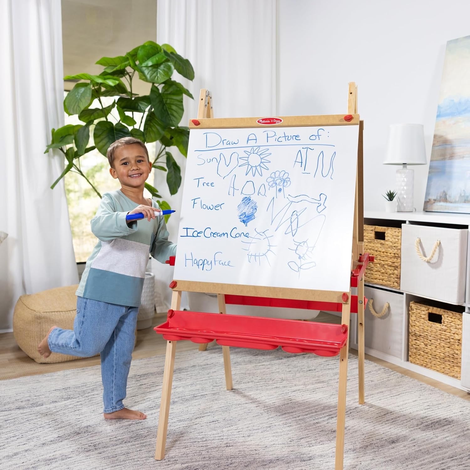 Melissa & Doug - Deluxe Magnetic Art Easel | Double Sided Melissa & Doug - Deluxe Magnetic Art Easel | Double Sided