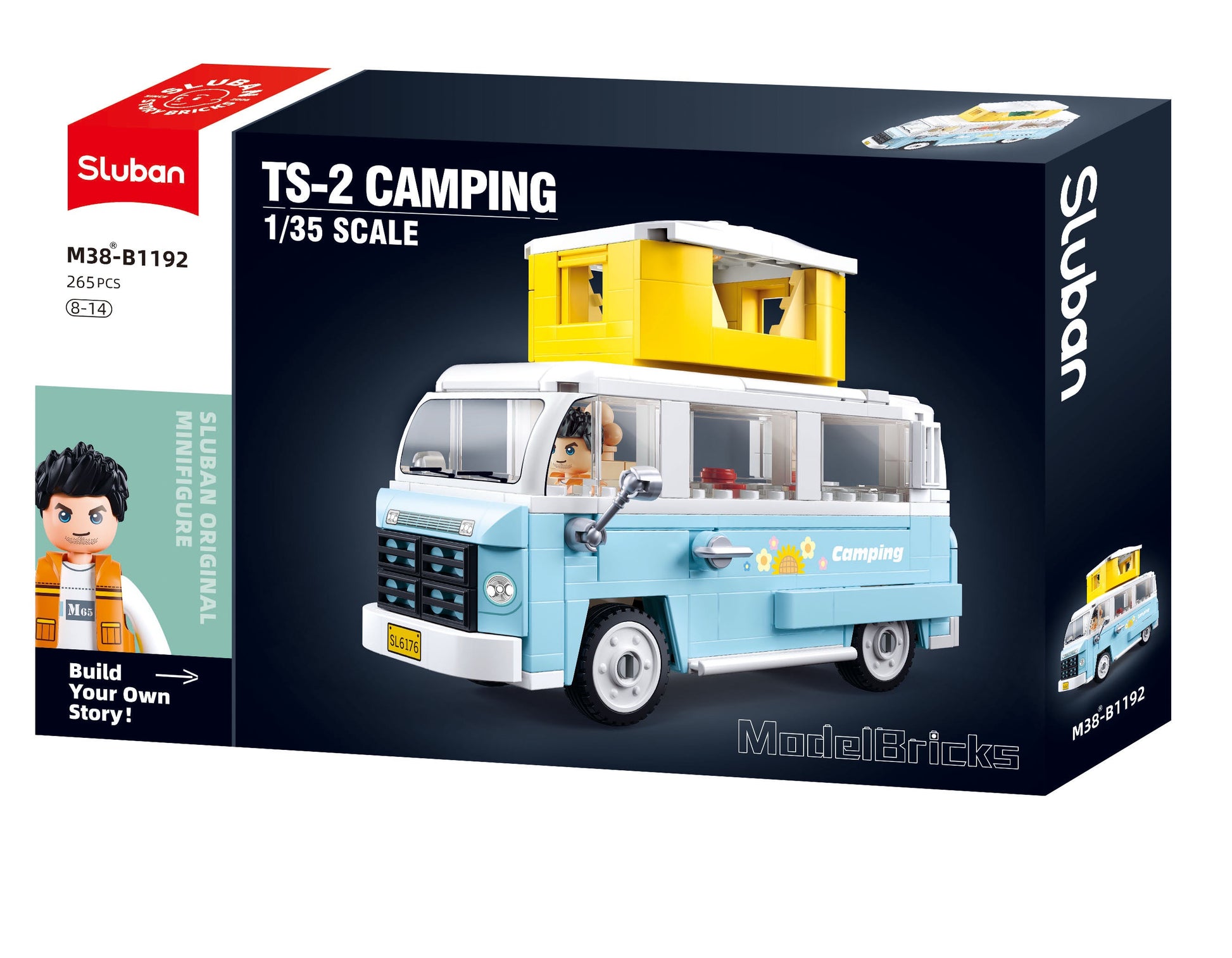 Sluban - 1/35 Scale TS-2 camping | 265pcs | 6Y+ Sluban - 1/35 Scale TS-2 camping | 265pcs | 6Y+