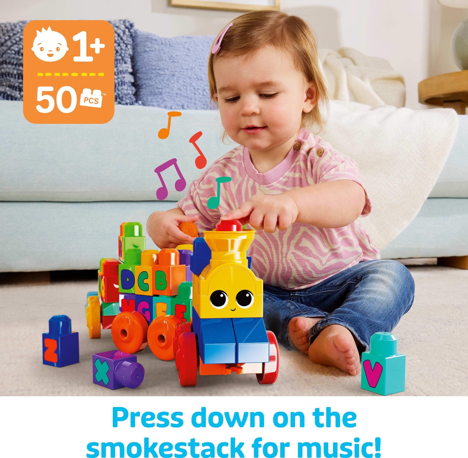 Mega Bloks - ABC Musical Train Building Toy Mega Bloks - ABC Musical Train Building Toy
