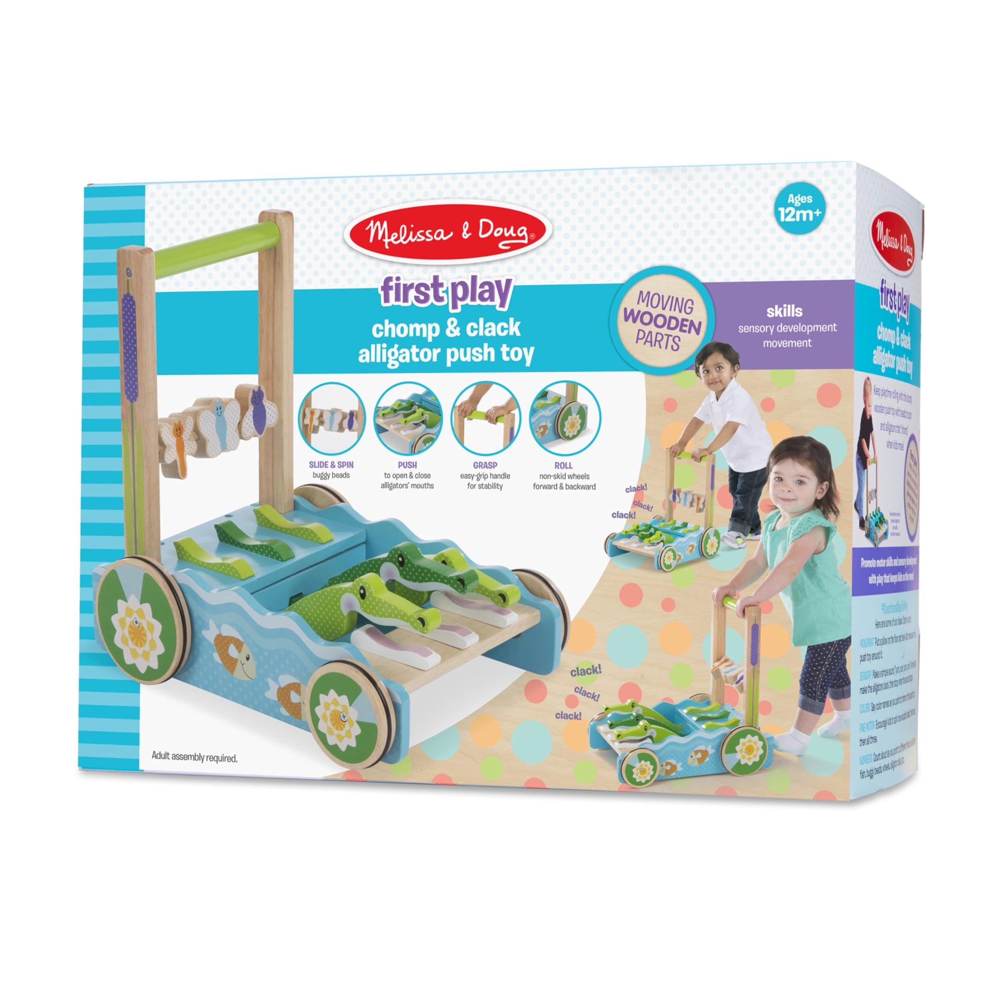 Melissa & Doug - FIRST PLAY - Chomp and Clack Alligator Push Toy | 12M+ Melissa & Doug - FIRST PLAY - Chomp and Clack Alligator Push Toy | 12M+