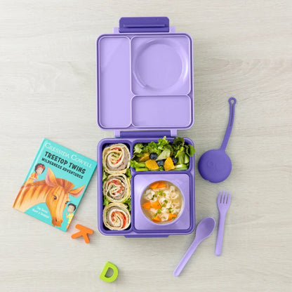 OmiePod | Fork & Spoon Utensil Set | Lilac Purple