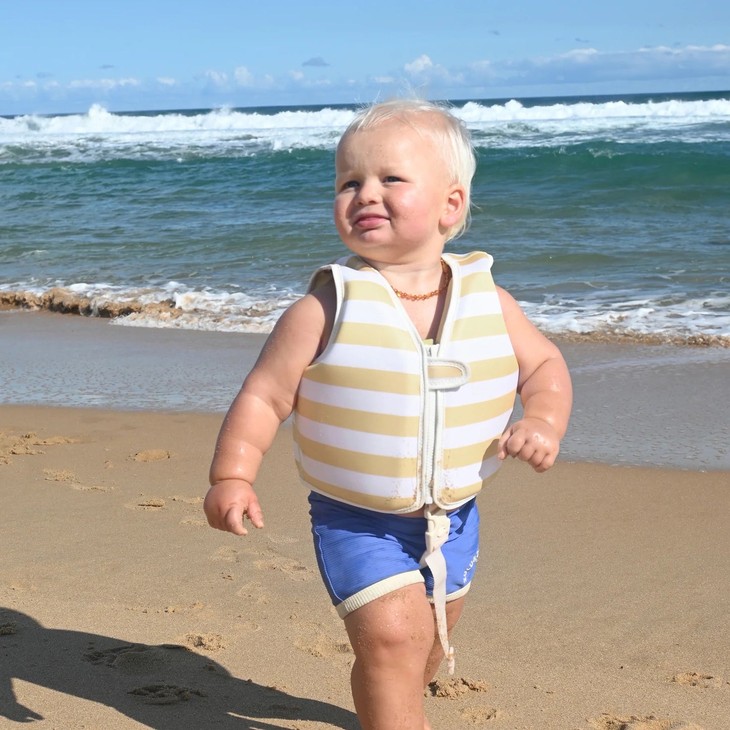 SUNNYLiFE - Float Vest | Sid the Seagull Mustard | 2-3Y