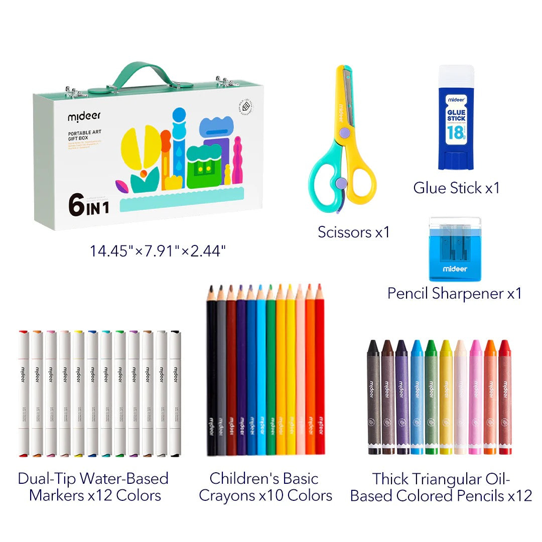 Mideer - Portable Art Gift Box | 6 in 1 Mideer - Portable Art Gift Box | 6 in 1