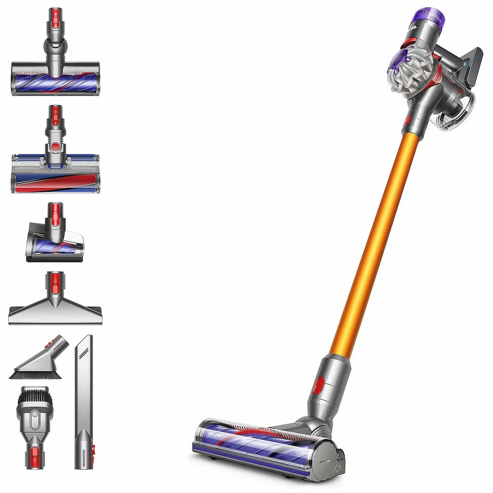 Dyson - V8 Cordless Vacuum | 115 AW | 0.5 L | 40 Minutes Run Time | Silver/Yellow