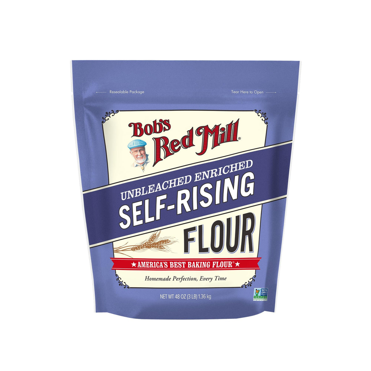 Bob's Red Mill - Unbleached Self Rising Flour | 1.36kg Bob's Red Mill - Unbleached Self Rising Flour | 1.36kg