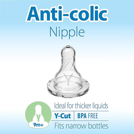 Dr. Brown's - Y-Cut Silicone Narrow-Neck "Options+" Nipple 2-Pack — BambiniJO Jordan
