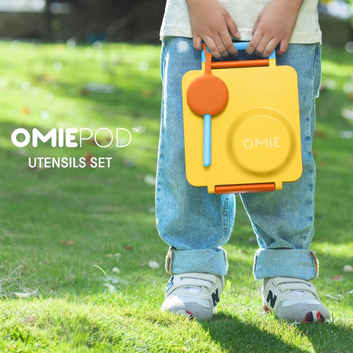OmiePod | Fork & Spoon Utensil Set | Sunrise
