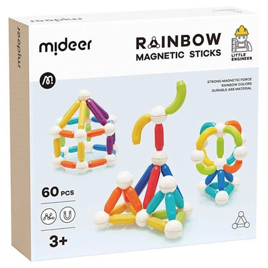 Mideer - Rainbow Magnetic Sticks | 60pcs