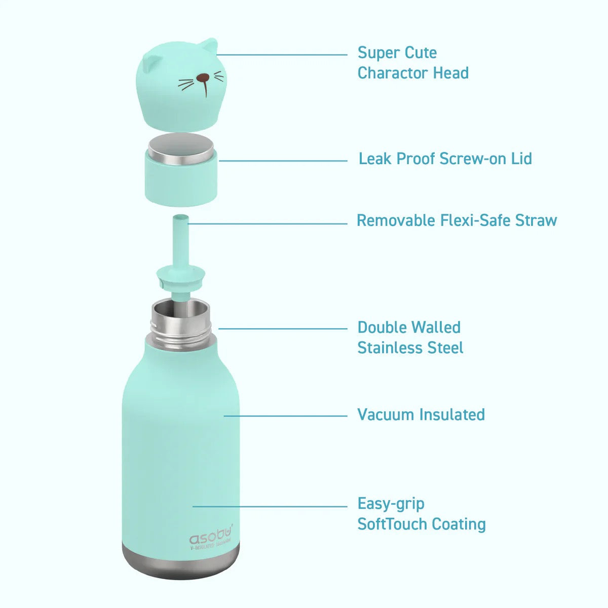 Asobu - Kitty Bestie Insulated Bottle | 500ml