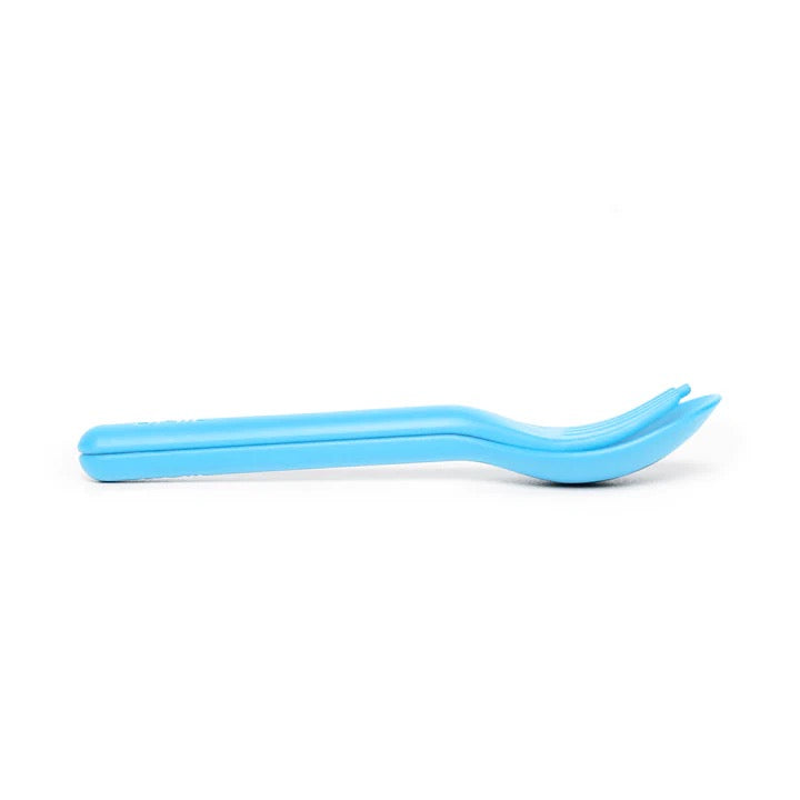 OmiePod | Fork & Spoon Utensil Set | Capri Blue