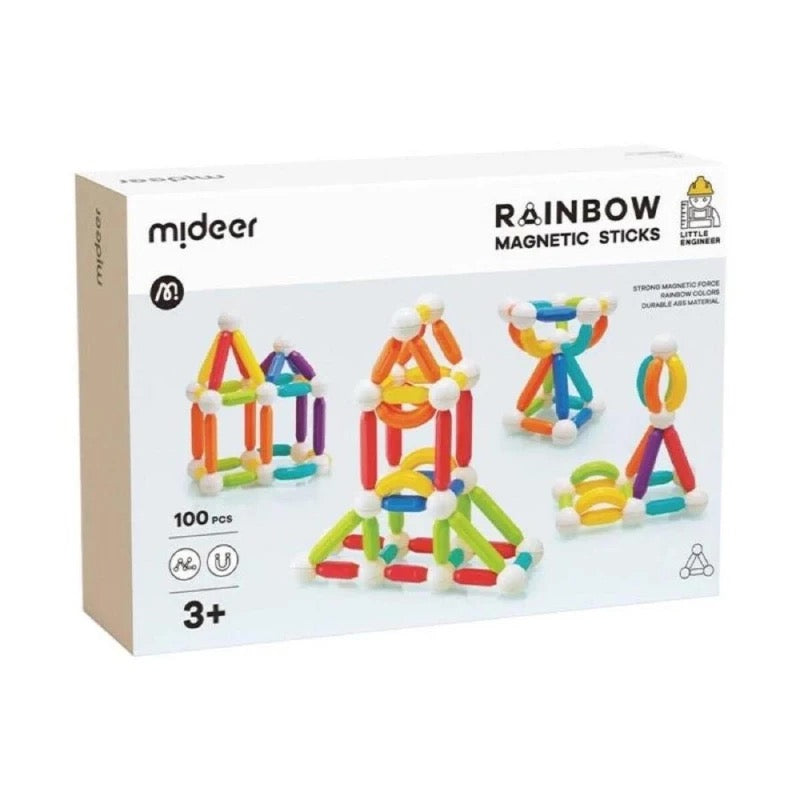 Mideer - Rainbow Magnetic Sticks | 100pcs Mideer - Rainbow Magnetic Sticks | 100pcs