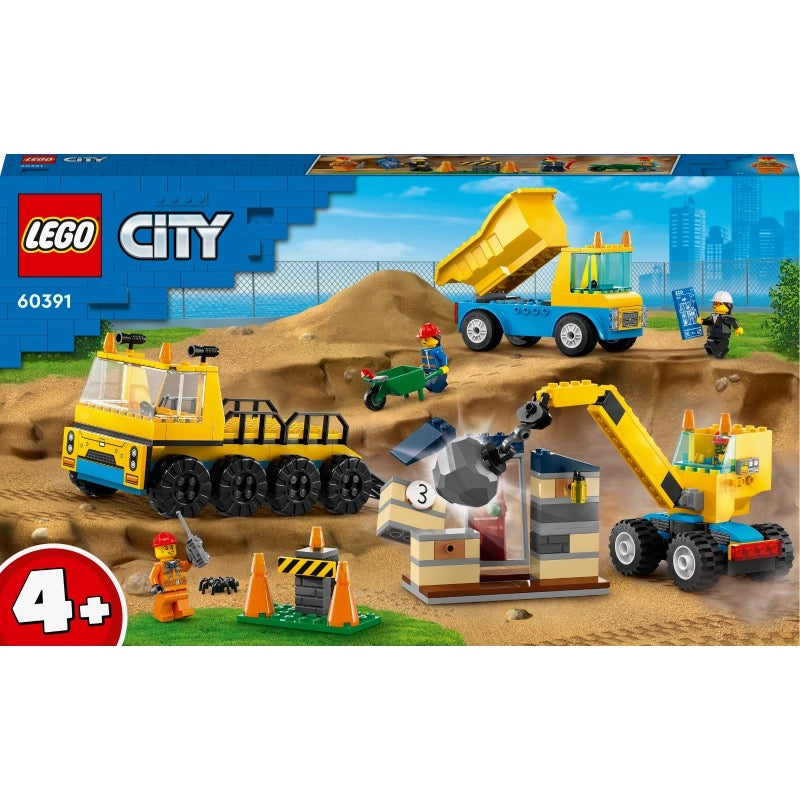 Lego - Construction Trucks and Wrecking Ball Crane | 235 Pcs | 4Y+