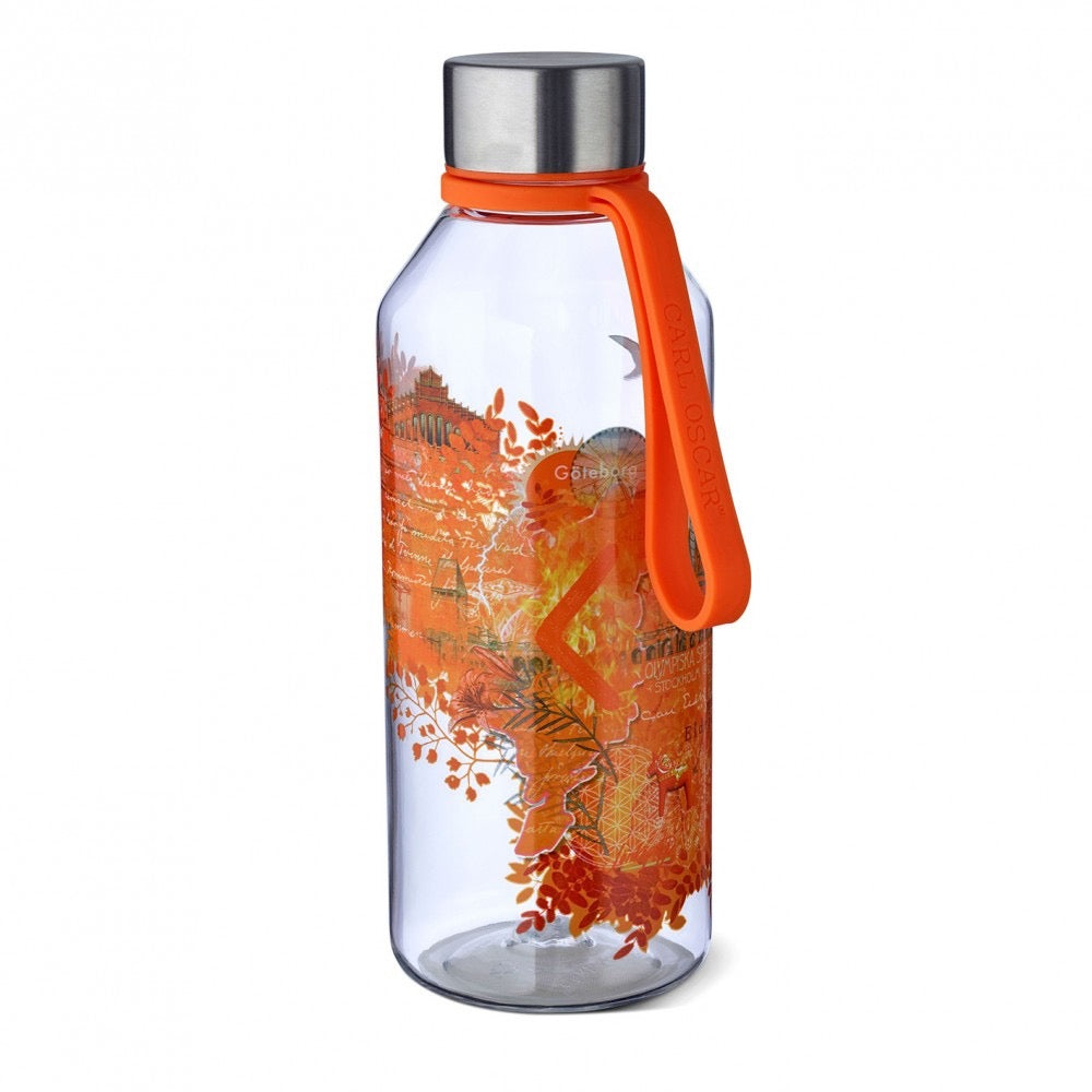 Carl Oscar - WisdomFlask™ Tritan with strap 650ML | Orange Fire Carl Oscar - WisdomFlask™ Tritan with strap 650ML | Orange Fire