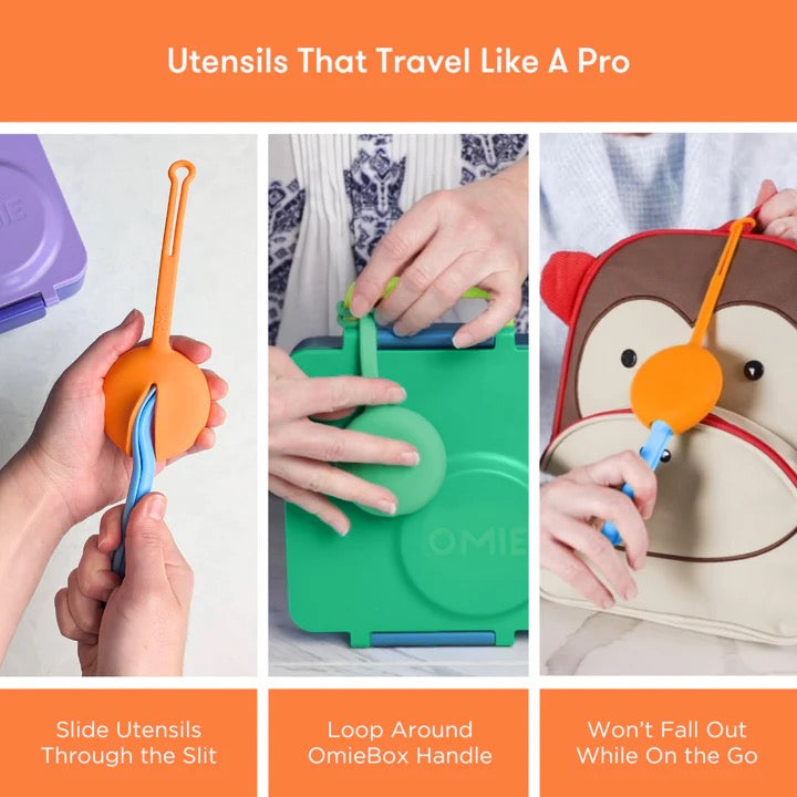 OmiePod | Fork & Spoon Utensil Set | Sunrise