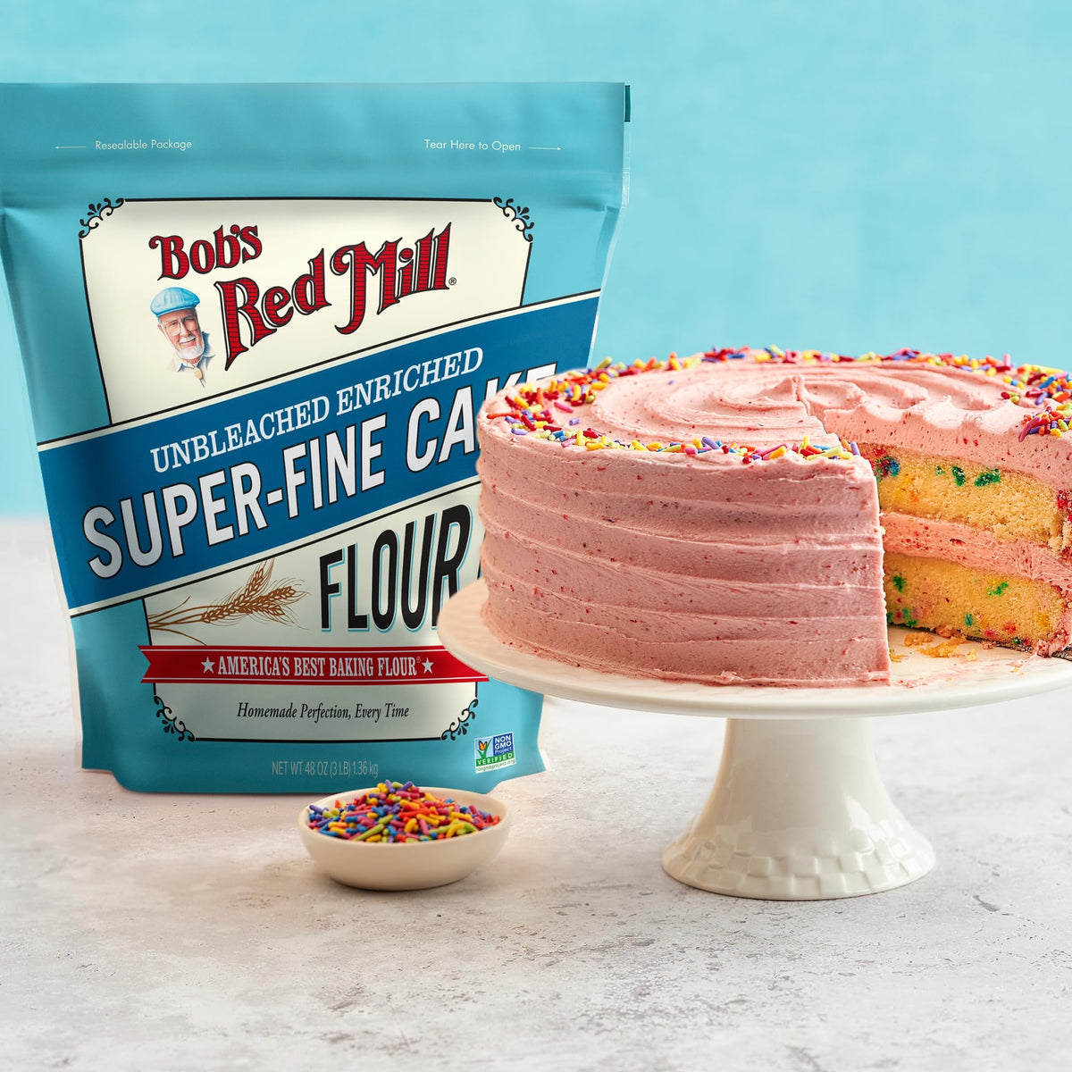 Bob's Red Mill - Unbleached Super Fine Cake Flour | 1.360kg Bob's Red Mill - Unbleached Super Fine Cake Flour | 1.360kg