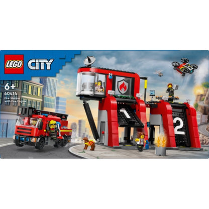 Lego - Fire Station with Fire Truck | 843 Pcs | 6Y+