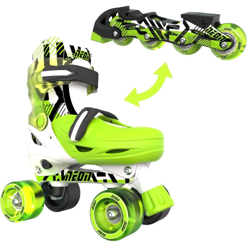 Yvolution - Neon Combo Skates 2-in-1 | Green | 3-6 Years Yvolution - Neon Combo Skates 2-in-1 | Green | 3-6 Years