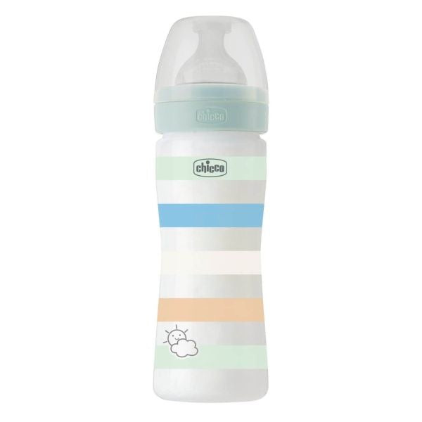 Chicco - Well Being Anti-Colic Bottle | Medium Flow | 250 ml | Green