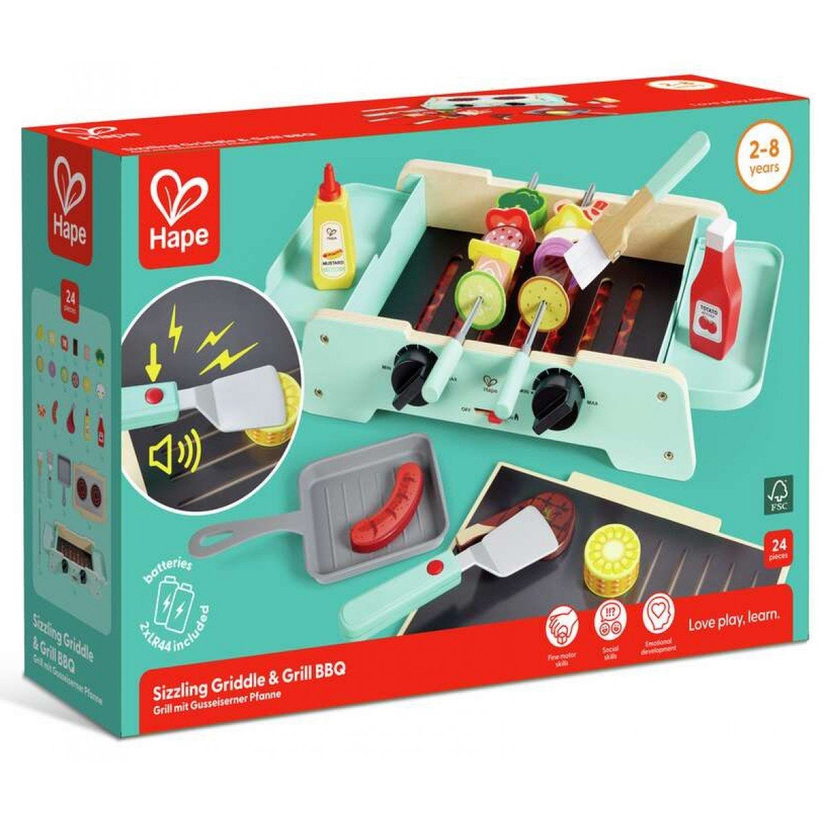 Hape - Sizzling Griddle & Grill Wooden BBQ