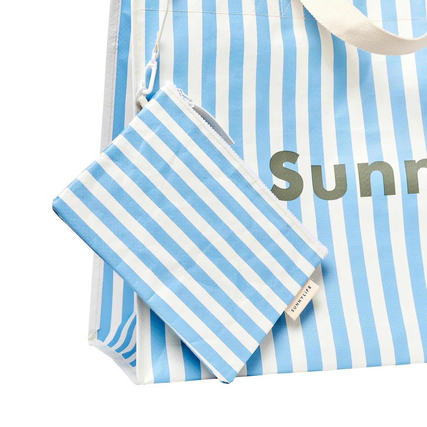 SUNNYLiFE - حقيبة الشاطئ La Mer Med Blue Stripe