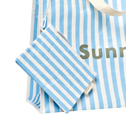 SUNNYLiFE - حقيبة الشاطئ La Mer Med Blue Stripe