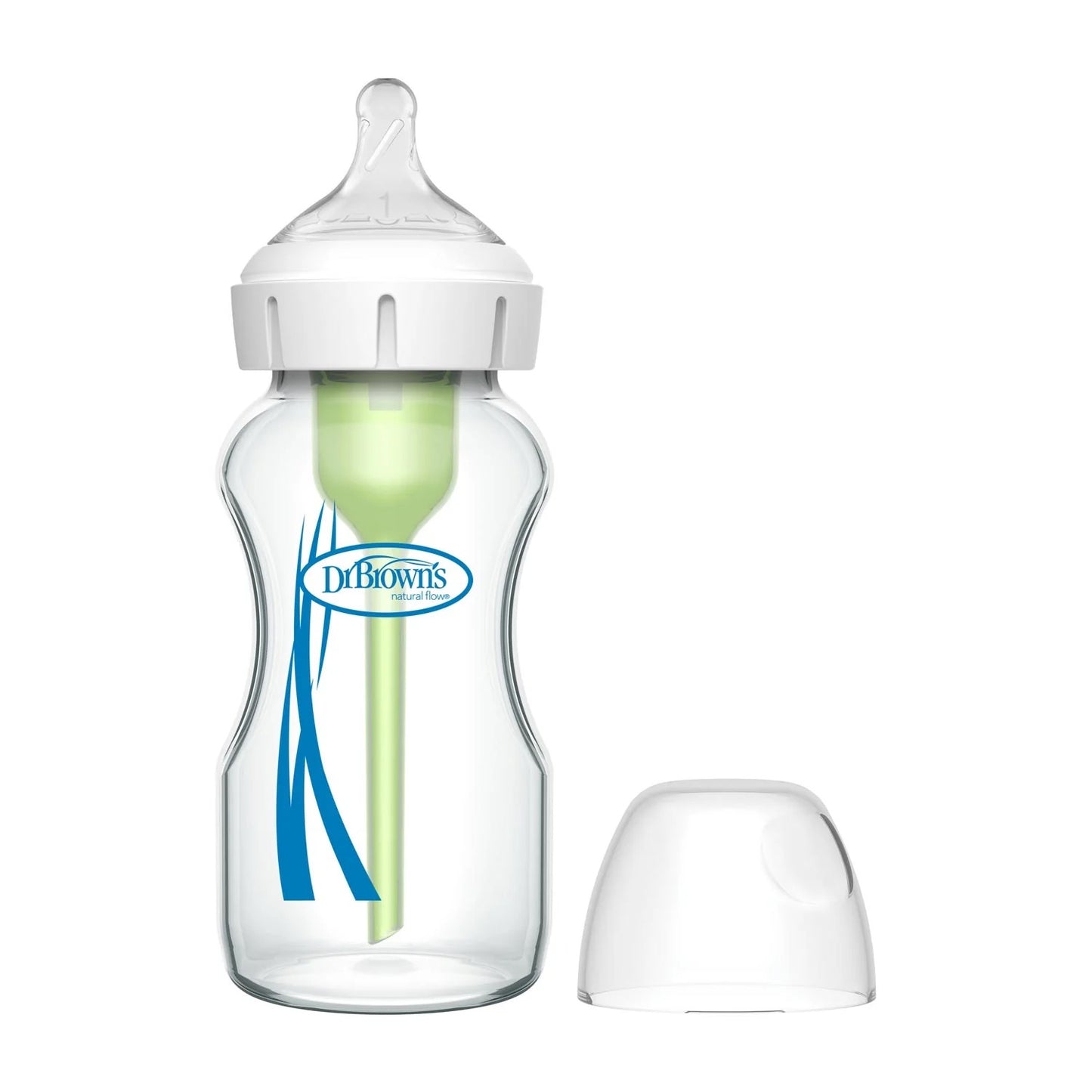 Dr. Brown's - GLASS Wide-Neck Options+ Bottle | 270ml | Level 1 Nipple