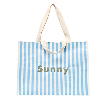 SUNNYLiFE - حقيبة الشاطئ La Mer Med Blue Stripe